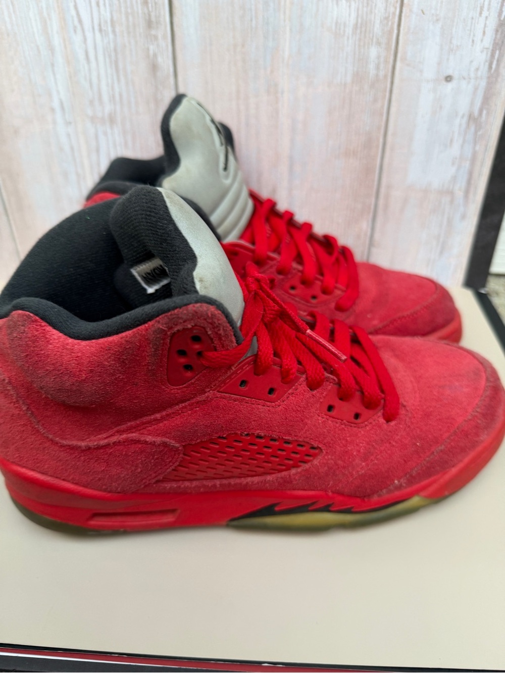 Jordan Air Jordan 5 Retro Red Suede Shoes Mens 6.5 Y Basketball Sneakers 136027